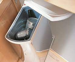 A superb waste bin d esigned for kitchen units with left or right handed hinged doors. Slim Waste Bin Stainless Steel Kitchen Bin Integrated Kitchen Bins Kitchen Accessories