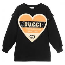 Gucci Black Cotton Logo Sweatshirt Childrensalon
