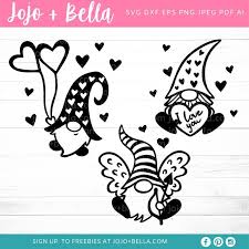 Download Three Gnomes Svg Valentines Hearts Svg Valentines Day Gnome Etsy Valentines Svg Valentine Svg Files Valentine