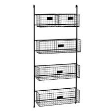 Etagere Murale En Metal Noir Avec 5 Paniers Amovibles Parement Mural Rayonnage Mural Etagere Murale Cuisine