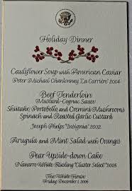 Holiday Dinners At The White House America S Table Vintage Menu White House Dinner Holiday Dinner