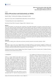PDF) Idols of Promotion and Authenticity on TikTok