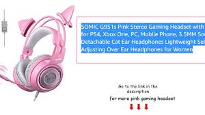 Check spelling or type a new query. Somic G951s Pink Stereo Gaming Headset With Mic For Ps4 Xbox One Pc Mobile Phone 3 5mm Sound Youtube