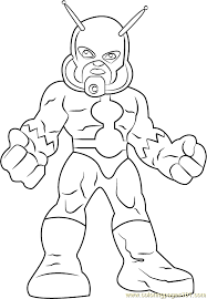 Superman hero coloring page from superman category. Ant Man Coloring Page For Kids Free The Super Hero Squad Show Printable Coloring Pages Online For Kids Coloringpages101 Com Coloring Pages For Kids