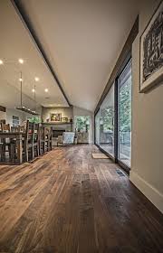 Love This Colour Scheme With The Walnut Floor And Dark Grey Doors Wood Floor Kitchen Bedroom Wood Floor Flooring