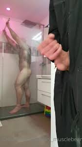 Dad spies on hot muscle bear showering - ThisVid.com