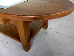 Made from solid aspen wood panels, or solid aspen panels with hickory accents, our coffee tables can be used as a focal point of your living room to gather and play cards, board games, eat, or put your feet up on at the end of a long day. Rustic Oval Coffee Table With Drawers Ecustomfinishes