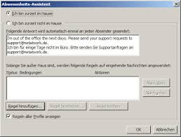 Um sie zum beispiel mit einer vorlage zu beantworten, setzen sie einen haken bei diese mit einer bestimmten vorlage beantworten. Out Of Office Abwesenheitsassistent