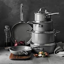 Williams Sonoma Professional Ceramic Nonstick 10 Piece Cookware Set Gadgets Kitchen Cooking Cookware Set Cookware Set Best