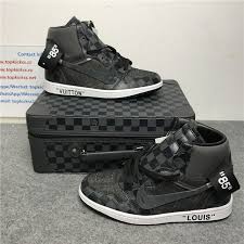 Air Jordan 1 X Off White X Louis Vuitton Off White X Lv X Air Jordan 1 Grey Black From Topkickss Net Jordan 1 Gray Air Jordans Jordan Shoes