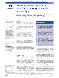 · 17 ratings · 4 reviews. Pdf Assessing Women S Satisfaction With Family Planning Services In Mozambique