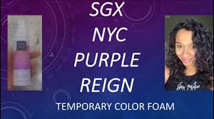 Crafted alongside nyc stylists to deliver styles that elevate your hair day. Purple Hair Using Sgx Nyc Purple Reign Temporary Color Foam Youtube