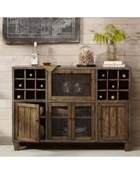 Modhaus Living Industrial Rustic Liquor Storage Wine Rack Wood Buffet Cabinet With Distressed Wood Finish From Walmart Bhg Com Shop Wine Rack Design Rustic Sideboard Wine Rack Sideboard