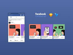 Free Sketch Facebook Carousel Ad Facebook Carousel Ads Social Media Mockup Facebook Mockup
