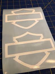 Blank shields (pack of 36) overview. Harley Shield Outline Tank Decal Set Baum Customs