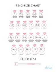 Ring Size Chart How To Measure Ring Size Theknot Com
