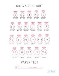 ring size chart how to measure ring size theknot com