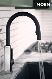 We may earn an affiliate commission when you buy through links on. Our Sto Fusion Faucet S Exclusively At Ferguson Striking Matte Black And Chrome Finish Features A Concealed Faucet Pulldown Kitchen Faucets Pull Out Faucet