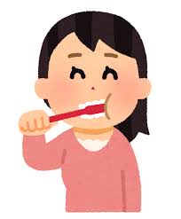 歯を磨いている女性のイラスト | かわいいフリー素材集 いらすとや
