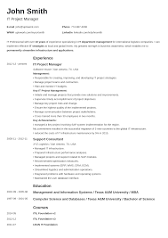 It manager resume example for technology professional with experience as it project manager for planning, integration and support. Create A Perfect Resume In 5 Minutes Resume Maker Online