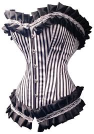 Black And White Striped Corset A2920 Satin And Lace Pinstripe Corset Corset Fashion Corset Shop Fashion