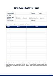 Free Employee Handover Report Template Ms Office Word Office Word Report Template