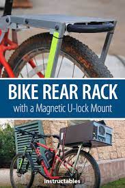 Diy Bike Rear Rack With A Magnetic U Lock Mount No Welding Bike Rack Sturdy