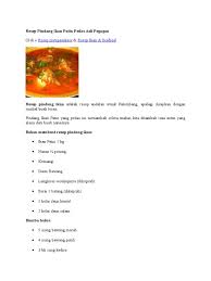 Jul 04, 2021 · resep sawut singkong takir bunga. Resep Pindang Ikan Patin Pedas Asli Pegagan Pdf