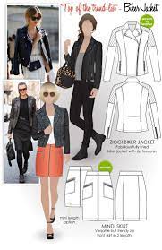 Three New Sewing Patterns From Style Arc Available For Sewvember 2013 A Biker Jacket A Skirt And Our Free Pat Jacket Pattern Sewing Jacket Pattern Diy Jacket
