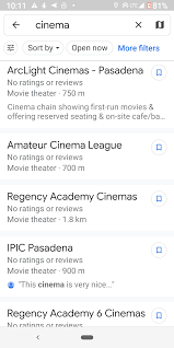 Arclight cinemas‏подлинная учетная запись @arclightcinemas 16 февр. Ratings And Reviews Are Not Showing Up All Businesses Have No Ratings Or Reviews Google Maps Community