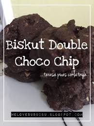 Biskut coklat cip ala famous amos. Biskut Double Chocolate Chip Cokelat Keping Coklat Keripik