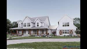 Do you want a farmhouse for a home this home boasts five bedrooms, five bathrooms, a three car garage, is two stories, and comes in a. Modern Farmhouse Plan 4 357 Square Feet 5 Bedrooms 5 Bathrooms 6849 00064