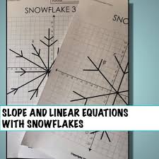Slope And Linear Equations Project Snowflakes Linear Equations Project Teaching Algebra School Algebra