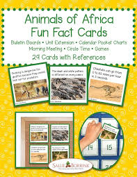 Animals Of Africa Fun Facts Cards Fun Facts Circle Time Games Africa