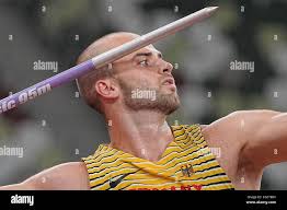 Tokyo, Japan. 07th Aug, 2021. Athletics: Olympics, Javelin Throw, Men,  Final at the Olympic Stadium. Julian Weber from Germany in action. Credit:  Michael Kappeler/dpa/Alamy Live News Stock Photo