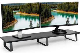 Computer desks (1345) commercial grade desks (306) student desks (128) Amazon Com Vivo Black Wood 39 Wide Extra Long Desktop Stand Ergonomic Tv Dual Monitor Laptop Keyboard Riser Desk Tabletop Org Modernes Homeoffice Modern