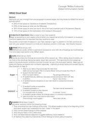 This section describes an organizational structure commonly used to report experimental research in many scientific disciplines, the imrad format: Imrad Cheat Sheet Cheat Sheet Abstract Abstracts Can Vary In Length From One Paragraph To Several Pages But They Follow The Imrad Format And Typically Spend 25 Of Their Space