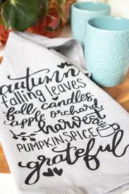 Check spelling or type a new query. Cozy Fall Tea Towel Cricut Flour Sack Diy Single Girl S Diy
