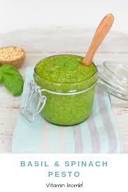 Basil Spinach Pesto Goodnesst Pesto Homemade Pesto Recipe Basil Pesto Recipes
