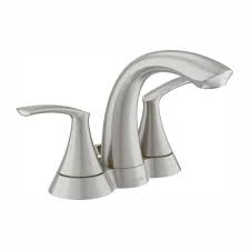 Cabinets in a bathroom might be made to match the current fashion of any house. Moen Darcy 4 In Centerset 2 Handle Bathroom Faucet In Spot Resist Brushed Nickel Ws84550srn The Home Depot