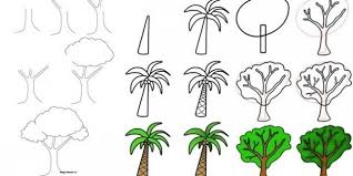 8 Adet Kolay Agac Resmi Cizimleri Cizim Agac Resim