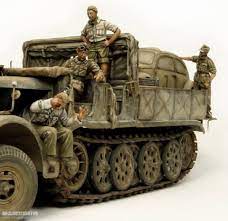 德国famo18吨半履带车 田宫 静态模型爱好者 致力于打造最全的模型评测网站 military diorama military modelling model tanks