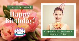 Happy birthday flowers images for facebook. Happy Birthday Card With Flowers And Photo Template Postermywall