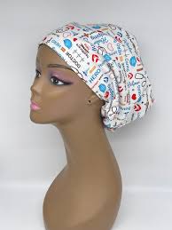 Niceroy Surgical SCRUB HAT CAP, Calling All Nurses Cotton Fabric Europe  Style Caps and Satin Lining Option Surgical Caps