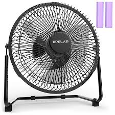 Opolar 9 Inch Usb Rechargeable Desk Fan With 6700mah Capacity Long Working Time Good Airflow Whisper Quiet Two Settings Perso Desk Fan Usb Rechargeable Fan