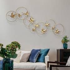 Luxury wall décor is the go to place if you are thinking of a remarkable home or business transformation starting from top notch wallpapers. Metal Wall Hanging Light Luxury Living Room Simple Wall Hanging Ornaments Shopee Philippines