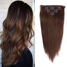 This hair is looks really good, i love it and i will recommend it to anyone. Amazon Com 20 Inches Clip In Hair Extensions Remy Human Hair 85g 7pcs 16 Clips Straight Thick 100 Real Human Hair Extensions For Women Medium Brown 4 Color Beauty
