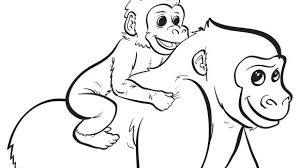 Baby Animals Series Baby Gorilla Grandparents Com Animal Coloring Pages Coloring Pages Baby Gorillas
