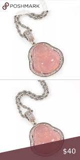 18inch Pink Buddha Necklace Buddha Necklace Womens Jewelry Necklace Necklace