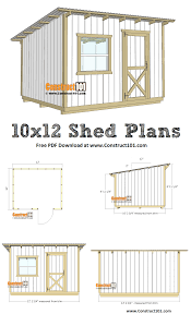 10x12 Lean To Shed Plans Pdf Download Construct101 Diy Storage Shed Plans Lean To Shed Diy Storage Shed